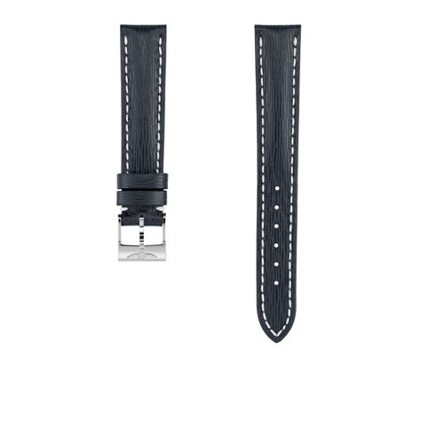 breitling 16mm dark blue calfskin leather strap